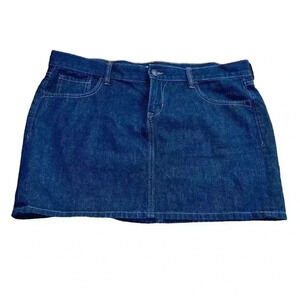 OLD NAVY DENIM MINI SKIRT•SIZE 14• DARK BLUE•